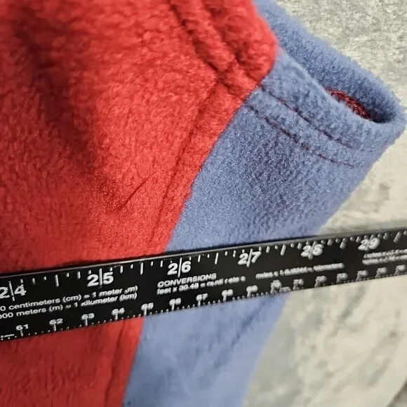 Columbia Mens 2XL 2 Tone zip Vest Fleece Rust blue color - Picture 5 of 9